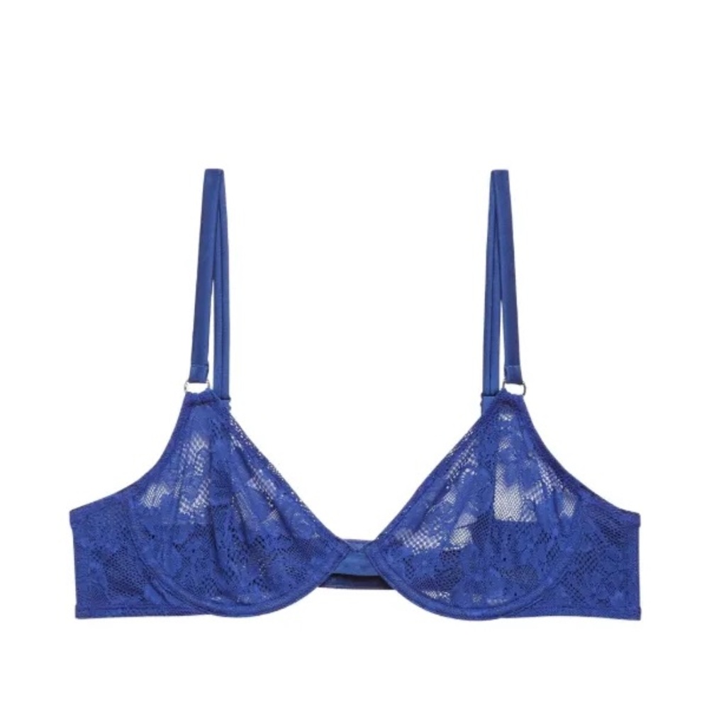 Fleur du mal le stretch bra blue 32C